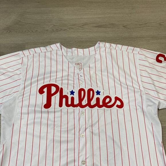 Authentic Majestic Coolbase Philadelphia Phillies #33 Pinstripe Jersey Cliff LEE - Picture 2 of 11